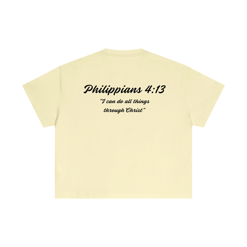 Philippians 4:13 Essential Cotton Boxy T-Shirt