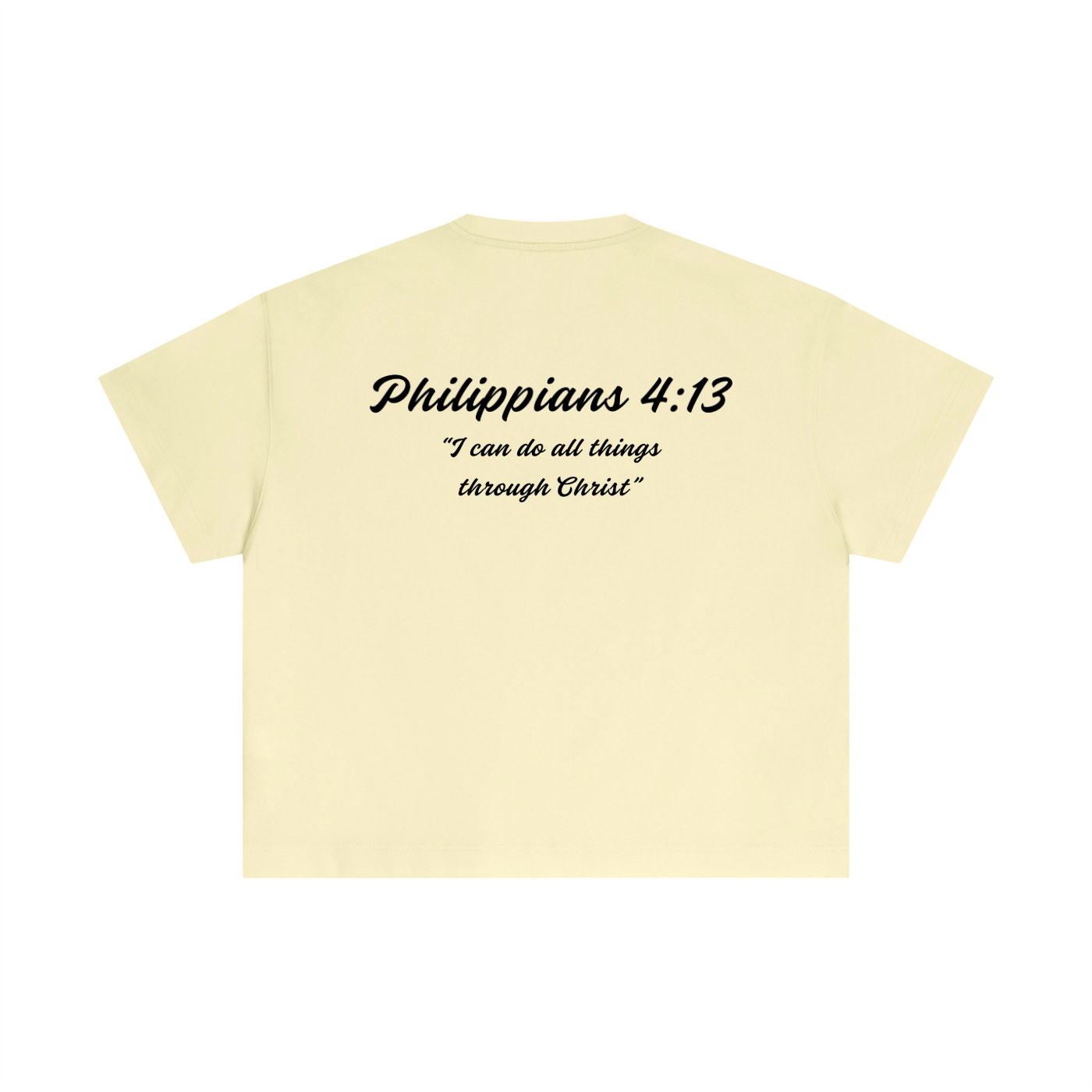 Philippians 4:13 Essential Cotton Boxy T-Shirt