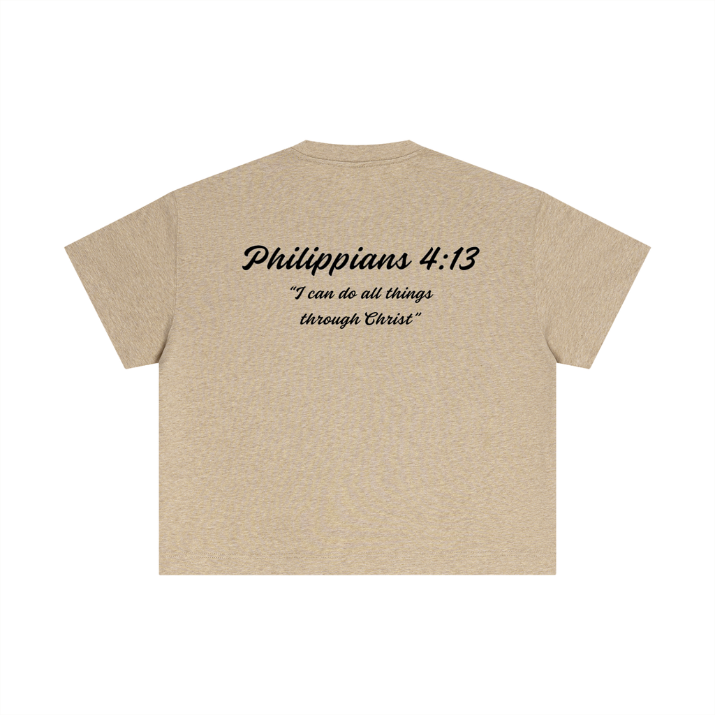 Philippians 4:13 Essential Cotton Boxy T-Shirt