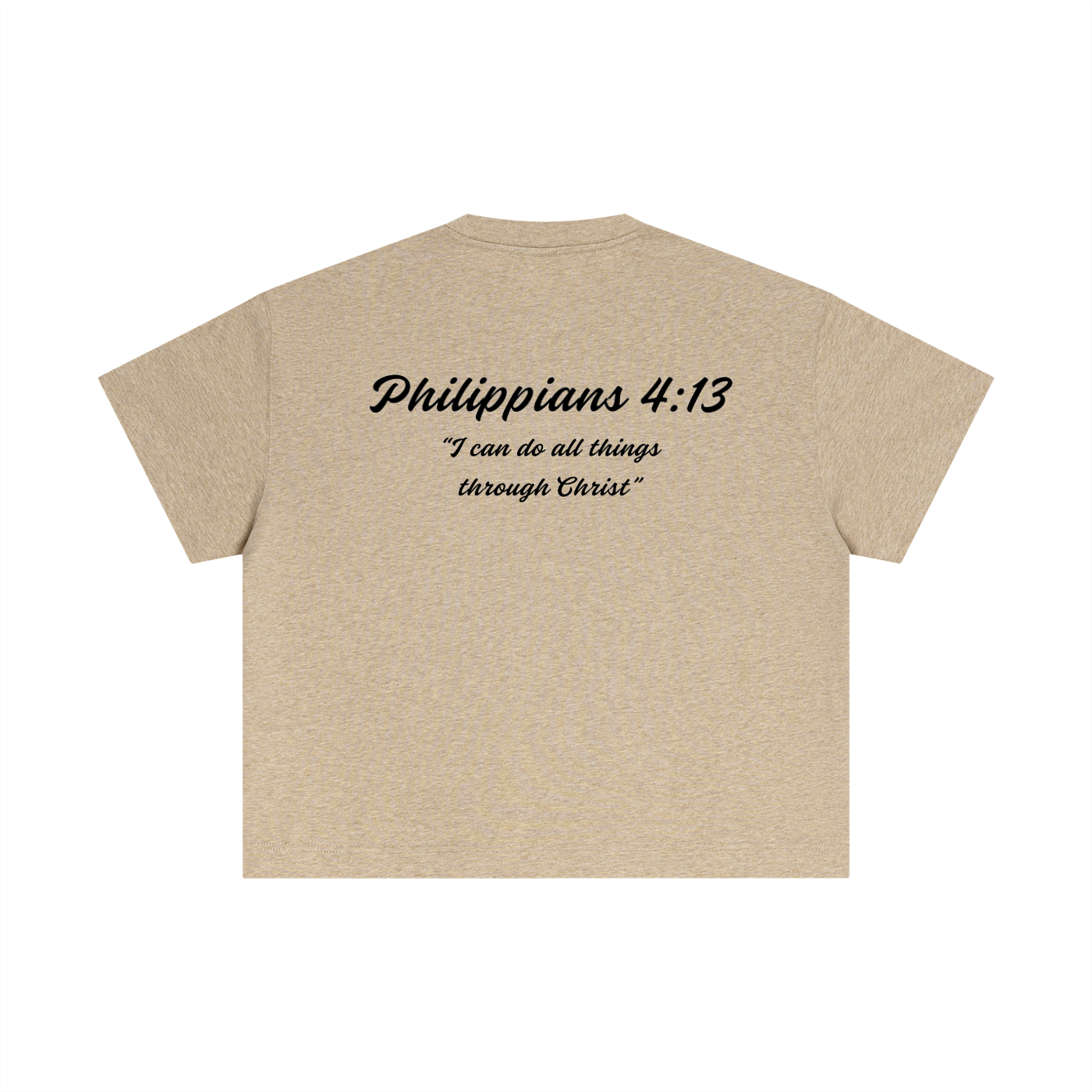 Philippians 4:13 Essential Cotton Boxy T-Shirt