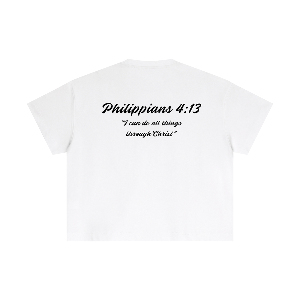Philippians 4:13 Essential Cotton Boxy T-Shirt