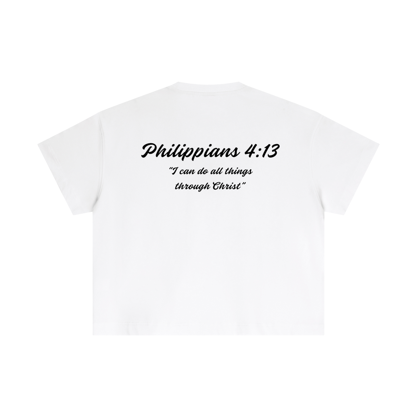 Philippians 4:13 Essential Cotton Boxy T-Shirt
