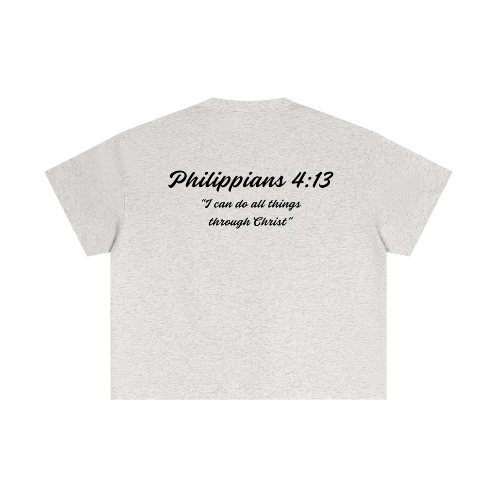 Philippians 4:13 Essential Cotton Boxy T-Shirt