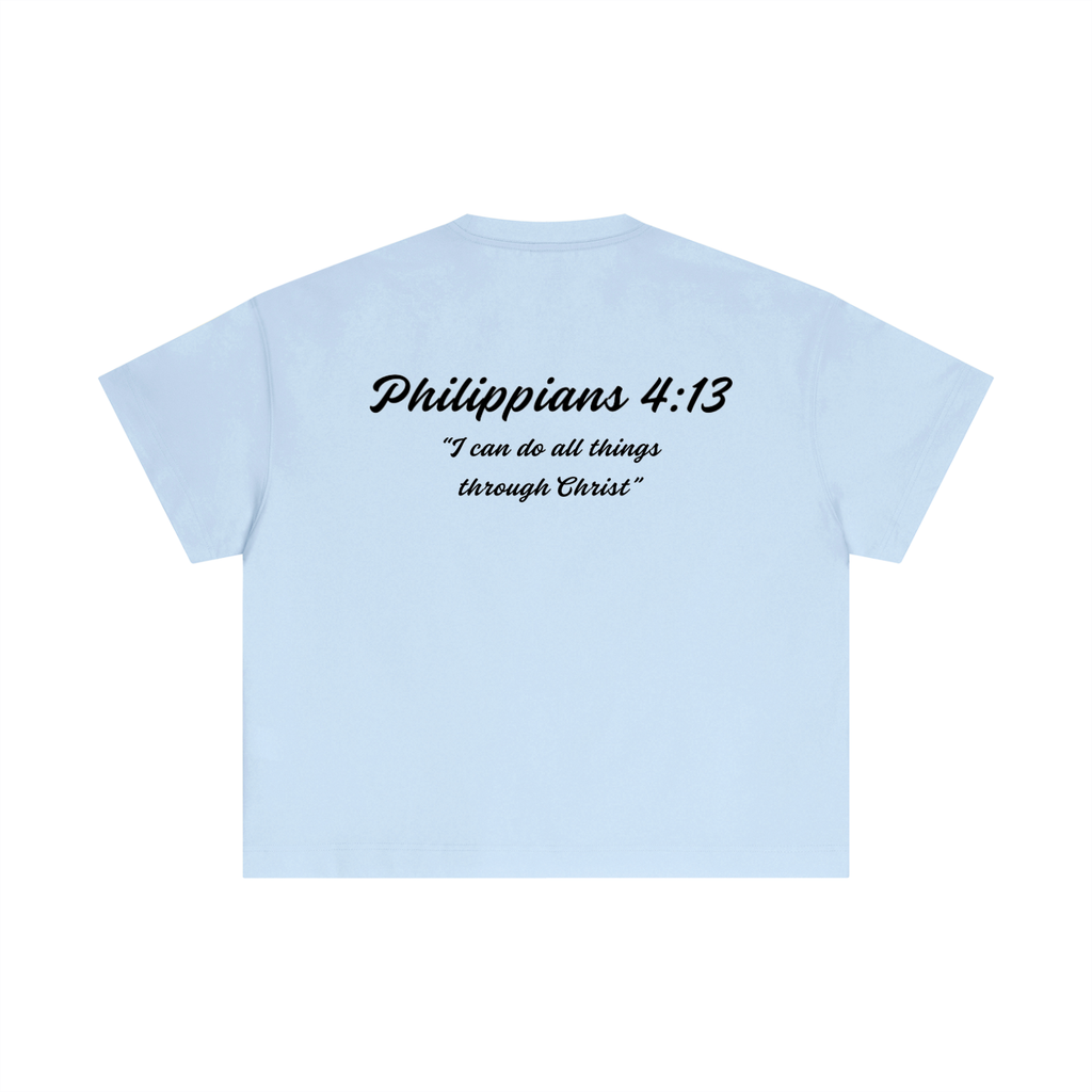 Philippians 4:13 Essential Cotton Boxy T-Shirt